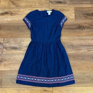 Vineyard Vines Lined Shift Dress Navy Blue, size 0, 100% cotton.